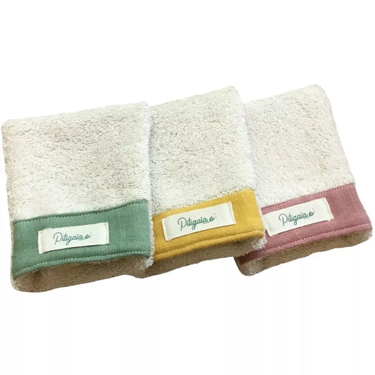 Pitigaïa Trio van Mini-Washandjes van Biologisch Katoen