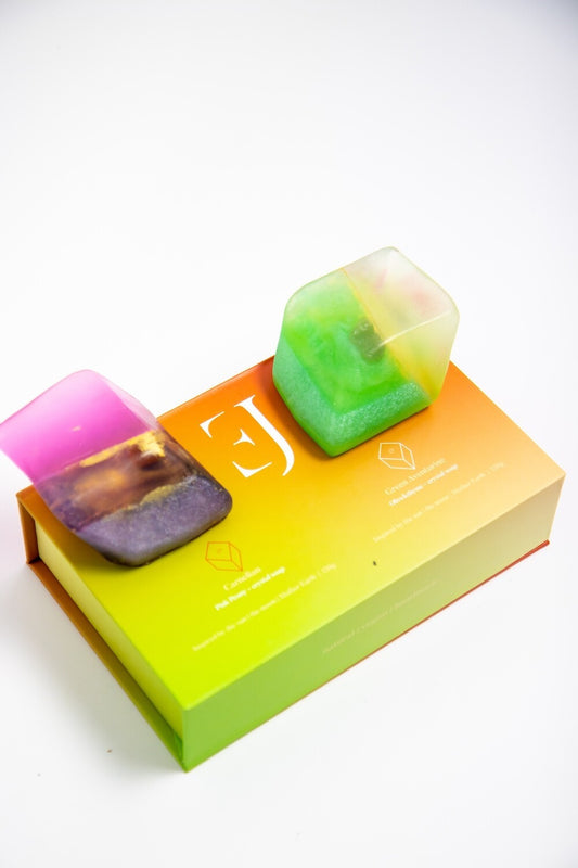 Gift set kristalzepen Rode Carneool & Groene Aventurijn