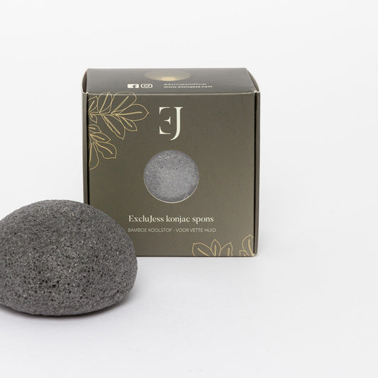 Zwarte konjac spons