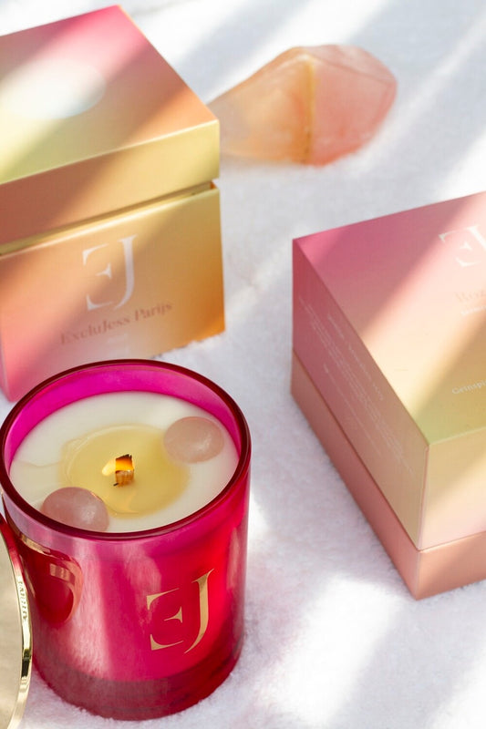 Parijs luxe geurkaars Rose crystal – Rose
