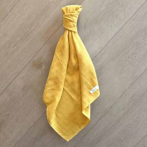 Pitigaïa Mustard Yellow 100% Organische Katoenen Deken – 75 x 75 cm