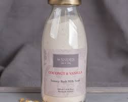 Glazen fles met badmelk, kokosnoot 250ml