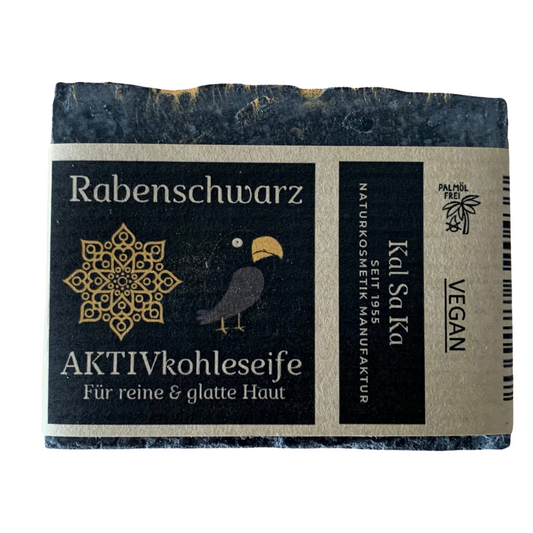 Actieve kool zeep raven zwart 75g