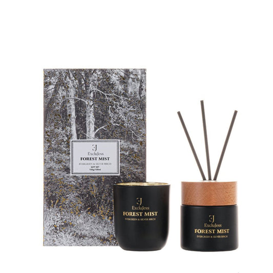 Gift set Forest Mist Everreen & Silver Birch Geurstokjes & Geurkaars