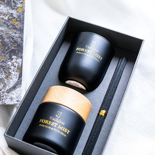 Gift set Forest Mist Everreen & Silver Birch Geurstokjes & Geurkaars